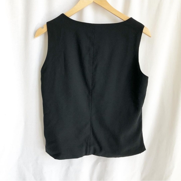 Talbots Petites 100% wool black sleeveless top - Picture 5 of 5